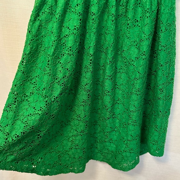 Xhilaration Emerald Green Floral Lace Elastic Waist Dress Size Small - Picture 4 of 14